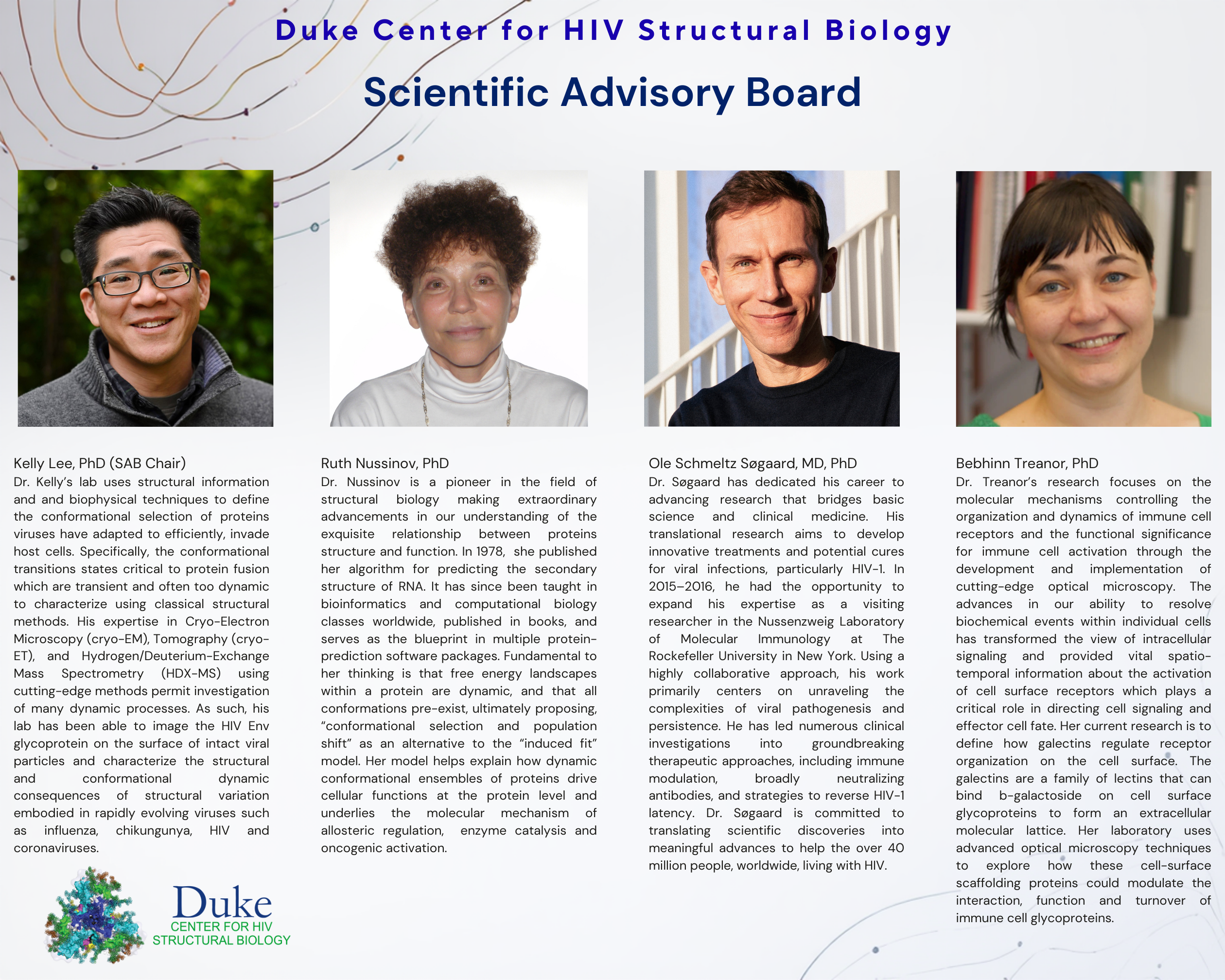Photos of our SAB Members and a description of their research expertise