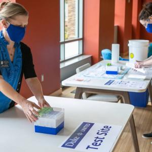 Duke distributed self administered covid tests to help prevent the spread